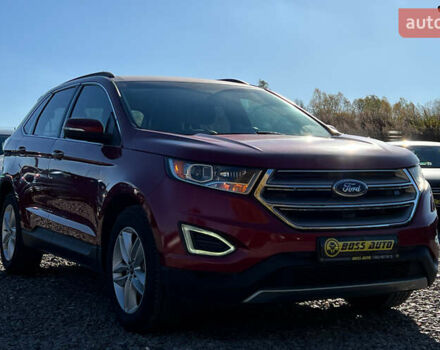 Красный Форд Эдж, объемом двигателя 2 л и пробегом 112 тыс. км за 14999 $, фото 1 на Automoto.ua