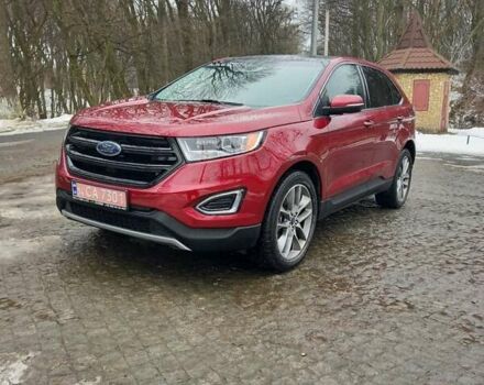 Красный Форд Эдж, объемом двигателя 2 л и пробегом 133 тыс. км за 15800 $, фото 1 на Automoto.ua