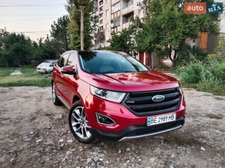 Красный Форд Эдж, объемом двигателя 3.5 л и пробегом 159 тыс. км за 19200 $, фото 1 на Automoto.ua