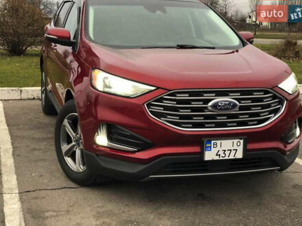 Красный Форд Эдж, объемом двигателя 2 л и пробегом 87 тыс. км за 25500 $, фото 1 на Automoto.ua