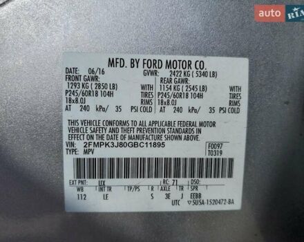 Сірий Форд Едж, об'ємом двигуна 2 л та пробігом 79 тис. км за 2000 $, фото 11 на Automoto.ua