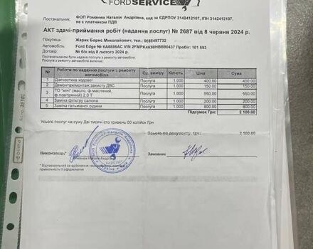 Сірий Форд Едж, об'ємом двигуна 2 л та пробігом 110 тис. км за 18000 $, фото 20 на Automoto.ua