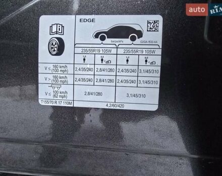 Серый Форд Эдж, объемом двигателя 2 л и пробегом 128 тыс. км за 21300 $, фото 23 на Automoto.ua