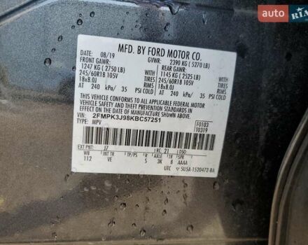 Серый Форд Эдж, объемом двигателя 2 л и пробегом 143 тыс. км за 3600 $, фото 12 на Automoto.ua