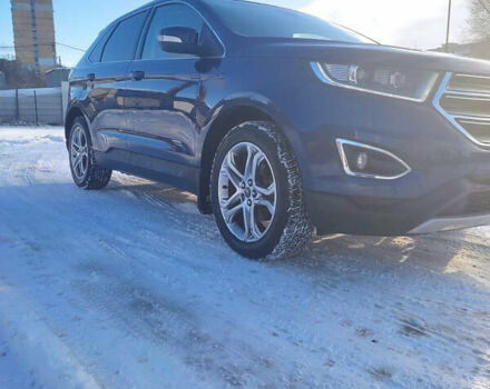 Синий Форд Эдж, объемом двигателя 2 л и пробегом 139 тыс. км за 22000 $, фото 1 на Automoto.ua