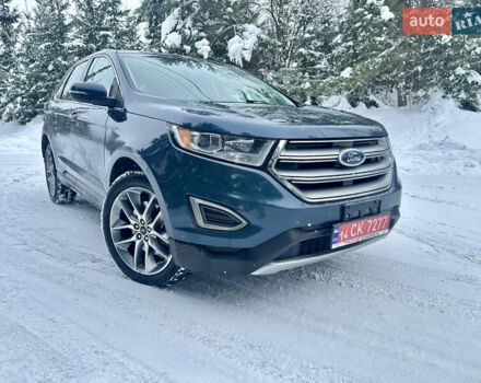 Синий Форд Эдж, объемом двигателя 2 л и пробегом 169 тыс. км за 13999 $, фото 1 на Automoto.ua