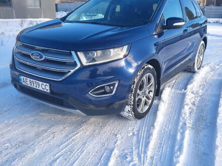 Синий Форд Эдж, объемом двигателя 2 л и пробегом 139 тыс. км за 22000 $, фото 1 на Automoto.ua