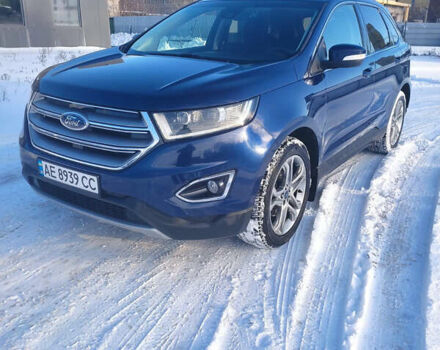 Синий Форд Эдж, объемом двигателя 2 л и пробегом 139 тыс. км за 22000 $, фото 1 на Automoto.ua