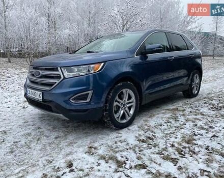 Синий Форд Эдж, объемом двигателя 2 л и пробегом 168 тыс. км за 13500 $, фото 1 на Automoto.ua