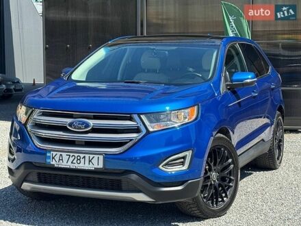 Синий Форд Эдж, объемом двигателя 2 л и пробегом 80 тыс. км за 14900 $, фото 1 на Automoto.ua
