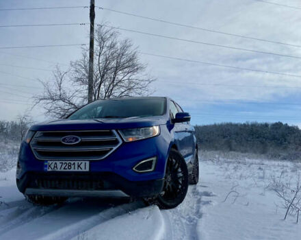 Синий Форд Эдж, объемом двигателя 2 л и пробегом 75 тыс. км за 17000 $, фото 1 на Automoto.ua