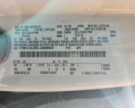 Белый Форд Эскейп, объемом двигателя 0 л и пробегом 67 тыс. км за 3500 $, фото 11 на Automoto.ua