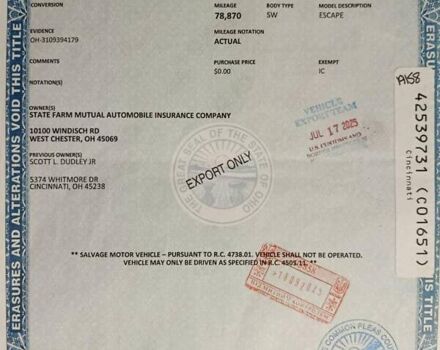 Серый Форд Эскейп, объемом двигателя 2.5 л и пробегом 127 тыс. км за 13499 $, фото 84 на Automoto.ua