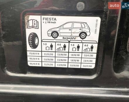Черный Форд Фиеста, объемом двигателя 1.39 л и пробегом 210 тыс. км за 3750 $, фото 5 на Automoto.ua