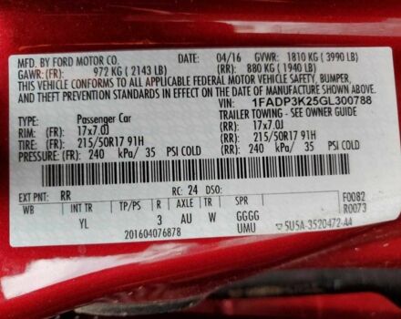 Форд Фокус 2016 в Городке на Automoto.ua Красный Форд Фокус, объемом двигателя 2 л и пробегом 77 тыс. км за 6900 $, фото 16 на Automoto.ua