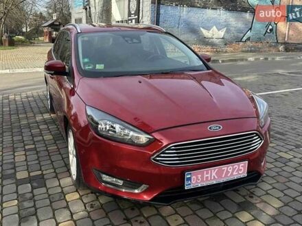 Красный Форд Фокус, объемом двигателя 1.5 л и пробегом 240 тыс. км за 9950 $, фото 1 на Automoto.ua