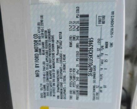 Форд Фьюжен 2019 у Львові на Automoto.ua Білий Форд Фьюжен, об'ємом двигуна 2 л та пробігом 52 тис. км за 2000 $, фото 11 на Automoto.ua