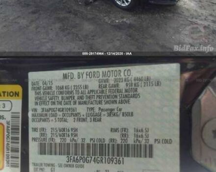 Черный Форд Фьюжн, объемом двигателя 2.49 л и пробегом 254 тыс. км за 7600 $, фото 8 на Automoto.ua