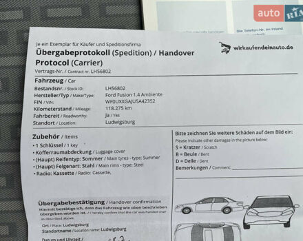 Серый Форд Фьюжн, объемом двигателя 1.4 л и пробегом 118 тыс. км за 5650 $, фото 21 на Automoto.ua