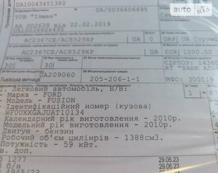 Сірий Форд Фьюжен, об'ємом двигуна 1.4 л та пробігом 246 тис. км за 5850 $, фото 81 на Automoto.ua