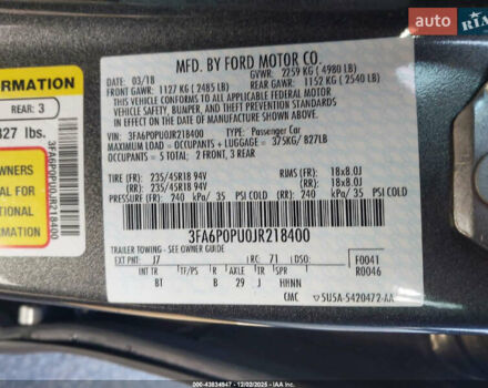 Серый Форд Фьюжн, объемом двигателя 2 л и пробегом 175 тыс. км за 2900 $, фото 10 на Automoto.ua