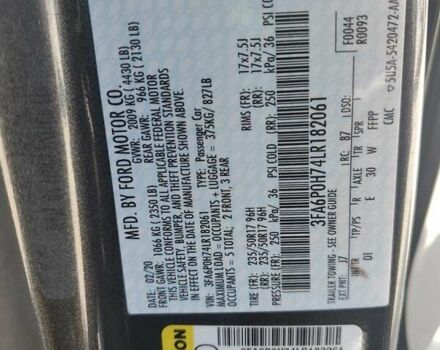 Форд Фьюжен 2020 у Львові на Automoto.ua Сірий Форд Фьюжен, об'ємом двигуна 2.49 л та пробігом 91 тис. км за 2900 $, фото 11 на Automoto.ua