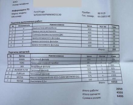 Белый Форд Куга, объемом двигателя 1.5 л и пробегом 91 тыс. км за 17500 $, фото 49 на Automoto.ua