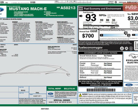 Черный Форд Mustang Mach-E, объемом двигателя 0 л и пробегом 26 тыс. км за 34000 $, фото 16 на Automoto.ua