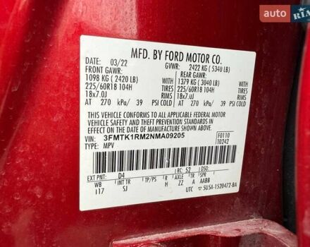 Красный Форд Mustang Mach-E, объемом двигателя 0 л и пробегом 107 тыс. км за 19500 $, фото 8 на Automoto.ua