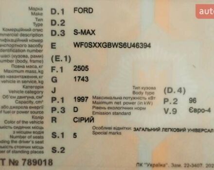 Черный Форд С-Макс, объемом двигателя 2 л и пробегом 230 тыс. км за 6700 $, фото 22 на Automoto.ua