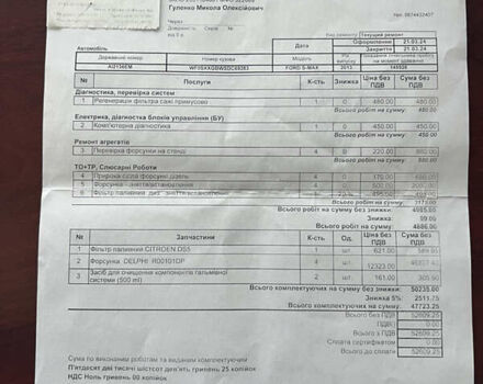 Черный Форд С-Макс, объемом двигателя 2 л и пробегом 168 тыс. км за 9900 $, фото 34 на Automoto.ua