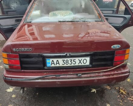 Красный Форд Скорпио, объемом двигателя 2.4 л и пробегом 228 тыс. км за 750 $, фото 6 на Automoto.ua