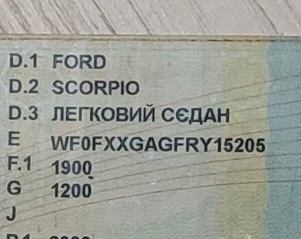 Форд Скорпио 1994 в Запорожье на Automoto.ua Синий Форд Скорпио, объемом двигателя 2 л и пробегом 360 тыс. км за 3200 $, фото 11 на Automoto.ua