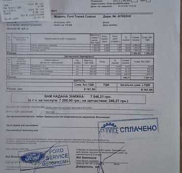 Белый Форд Транзит Кастом, объемом двигателя 2.2 л и пробегом 178 тыс. км за 11000 $, фото 7 на Automoto.ua
