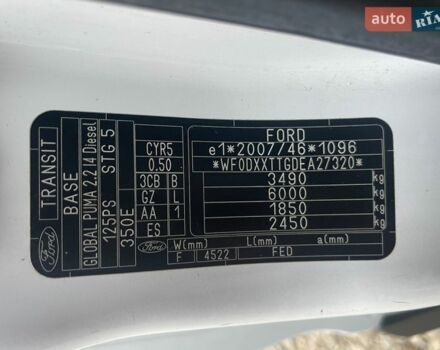 Белый Форд Транзит, объемом двигателя 2.2 л и пробегом 380 тыс. км за 14000 $, фото 45 на Automoto.ua