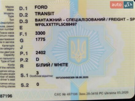 Білий Форд Транзит, об'ємом двигуна 2.4 л та пробігом 450 тис. км за 6800 $, фото 1 на Automoto.ua