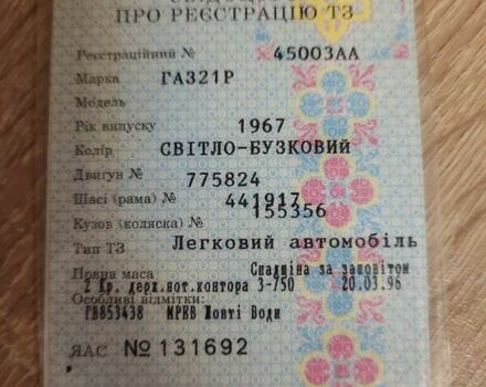 ГАЗ 21 Волга, объемом двигателя 0 л и пробегом 100 тыс. км за 480 $, фото 3 на Automoto.ua