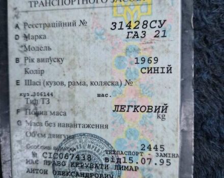 Синій ГАЗ 21 Волга, об'ємом двигуна 0 л та пробігом 60 тис. км за 1500 $, фото 11 на Automoto.ua