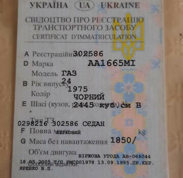 Черный ГАЗ 24, объемом двигателя 2 л и пробегом 170 тыс. км за 928 $, фото 1 на Automoto.ua