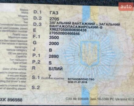 Белый ГАЗ 2705 Газель, объемом двигателя 2.89 л и пробегом 176 тыс. км за 2500 $, фото 3 на Automoto.ua