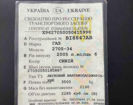 Синій ГАЗ 3221 Газель, об'ємом двигуна 0 л та пробігом 260 тис. км за 1771 $, фото 3 на Automoto.ua