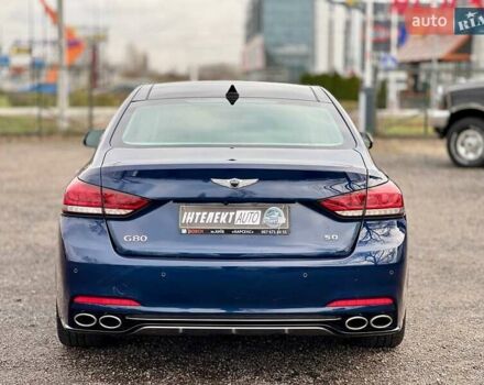 Синий Генезис G80, объемом двигателя 5 л и пробегом 84 тыс. км за 27500 $, фото 4 на Automoto.ua