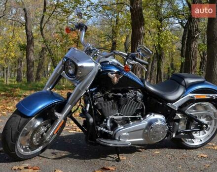 Синий Харлей-Дэвидсон Фэт Бой, объемом двигателя 1.87 л и пробегом 8 тыс. км за 35000 $, фото 1 на Automoto.ua
