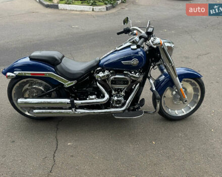 Синий Харлей-Дэвидсон Фэт Бой, объемом двигателя 1.9 л и пробегом 1 тыс. км за 24000 $, фото 4 на Automoto.ua