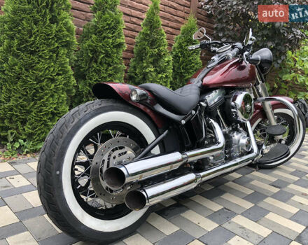 Красный Харлей-Дэвидсон Softail Slim FLS, объемом двигателя 1.7 л и пробегом 69 тыс. км за 10000 $, фото 4 на Automoto.ua