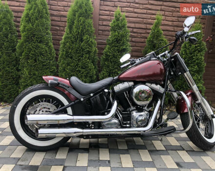 Красный Харлей-Дэвидсон Softail Slim FLS, объемом двигателя 1.7 л и пробегом 69 тыс. км за 10000 $, фото 2 на Automoto.ua