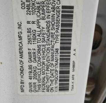 Белый Хонда Аккорд, объемом двигателя 0 л и пробегом 41 тыс. км за 6500 $, фото 11 на Automoto.ua