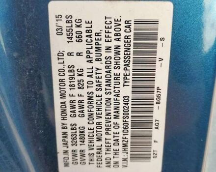 Синий Хонда ЦРЗ, объемом двигателя 1.5 л и пробегом 135 тыс. км за 2000 $, фото 11 на Automoto.ua