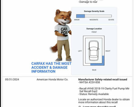 Серый Хонда Клерити, объемом двигателя 1.5 л и пробегом 198 тыс. км за 15500 $, фото 12 на Automoto.ua