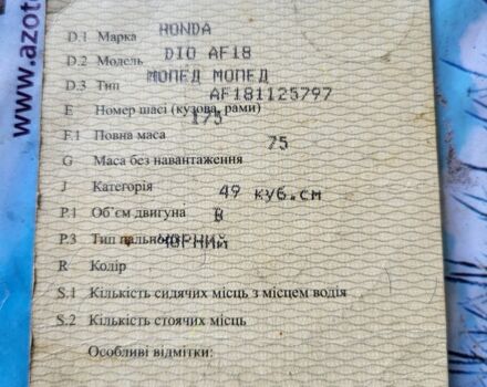 Хонда Другая, объемом двигателя 0 л и пробегом 0 тыс. км за 265 $, фото 3 на Automoto.ua